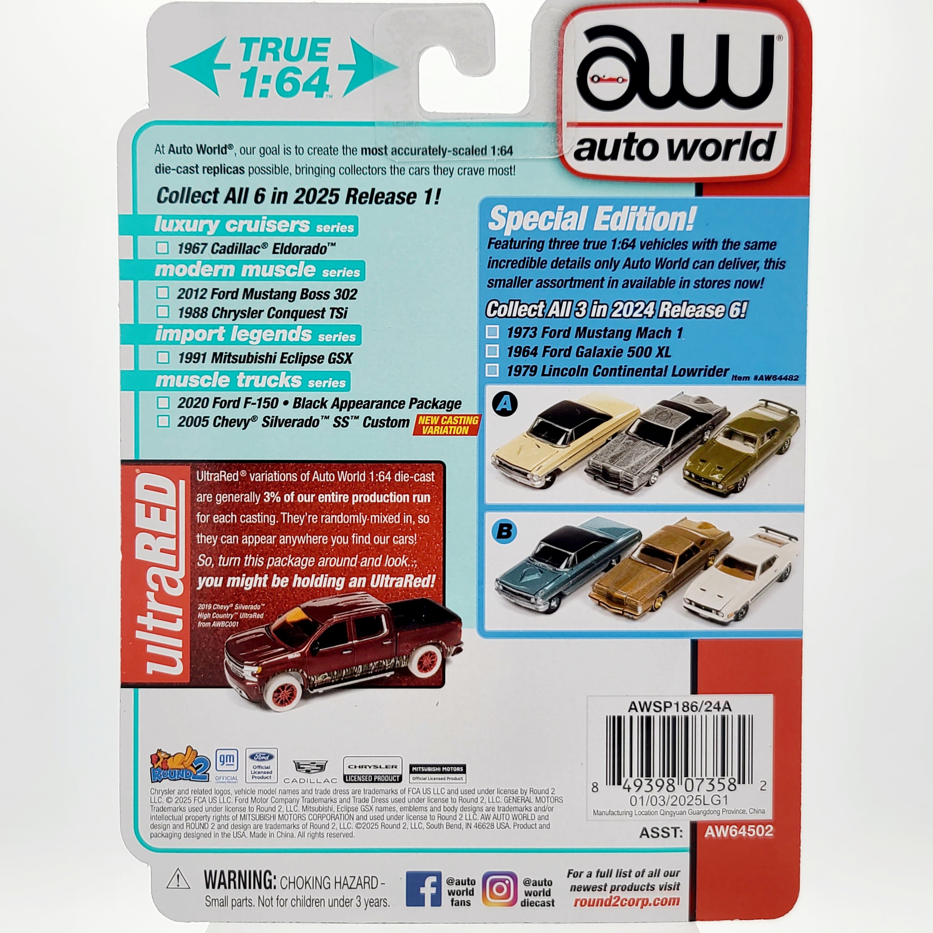 Auto World - CHASE, ULTRA RED - '12 Ford Mustang Boss 302 - 1:64 (2025 Release 1A - Modern Muscle)